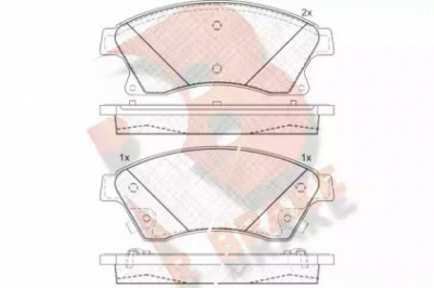R BRAKE rb1942202 -  Комплект тормозных колодок, дисковый тормоз